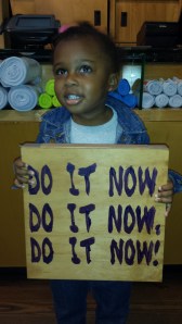 A little encouragement from my baby courtesy of Lululemon-Jacksonville, FL.