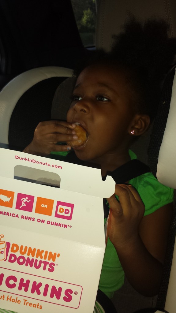 I love donuts, Mommy! Wait, what is this…jelly? Yuck!